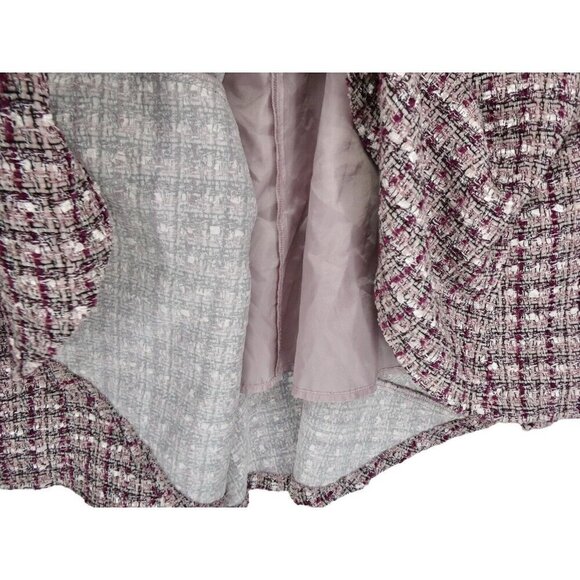 31 Sons de mode Japanese Pink Tweed Midi skirt Size‎ XS Flare Feminine Coquette - Picture 4 of 8